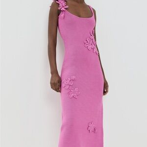 AMUR Allegra Floral Knit Dress